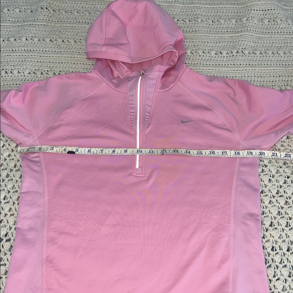 Nike dri-fit half zip hoodie Sz M pink EUC - Picture 7 of 8
